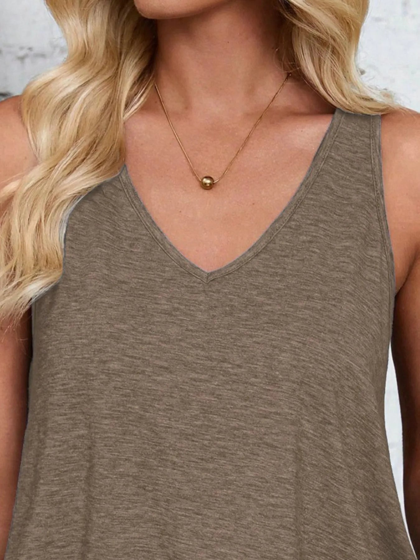 Solid V-Neck Tank - Tigbul's Variety Fashion Shop