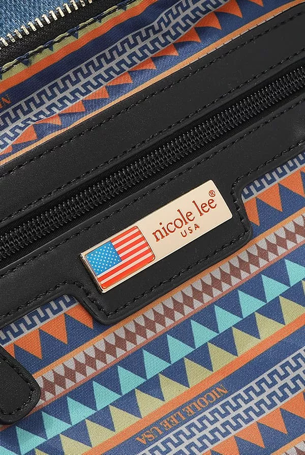 Nicole Lee USA Bosque De Amor Denim Boston Bag - Tigbul's Variety Fashion Shop