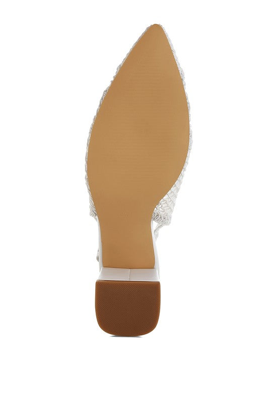 Tolina Woven Design Slingback Sandals - Tigbul's Variety Fashion Shop
