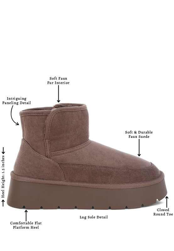 Holias Chunky Heeled Snow Boots - Tigbul's Variety Fashion Shop