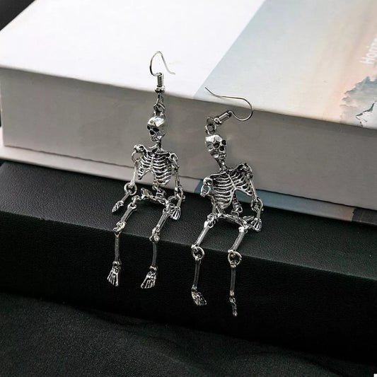 Halloween Skeleton Dangle Earrings - Tigbul's Variety Fashion Shop