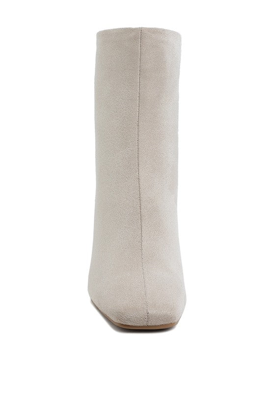 Dimri Square Toe Microfiber Ankle Boots - Tigbul's Variety Fashion Shop