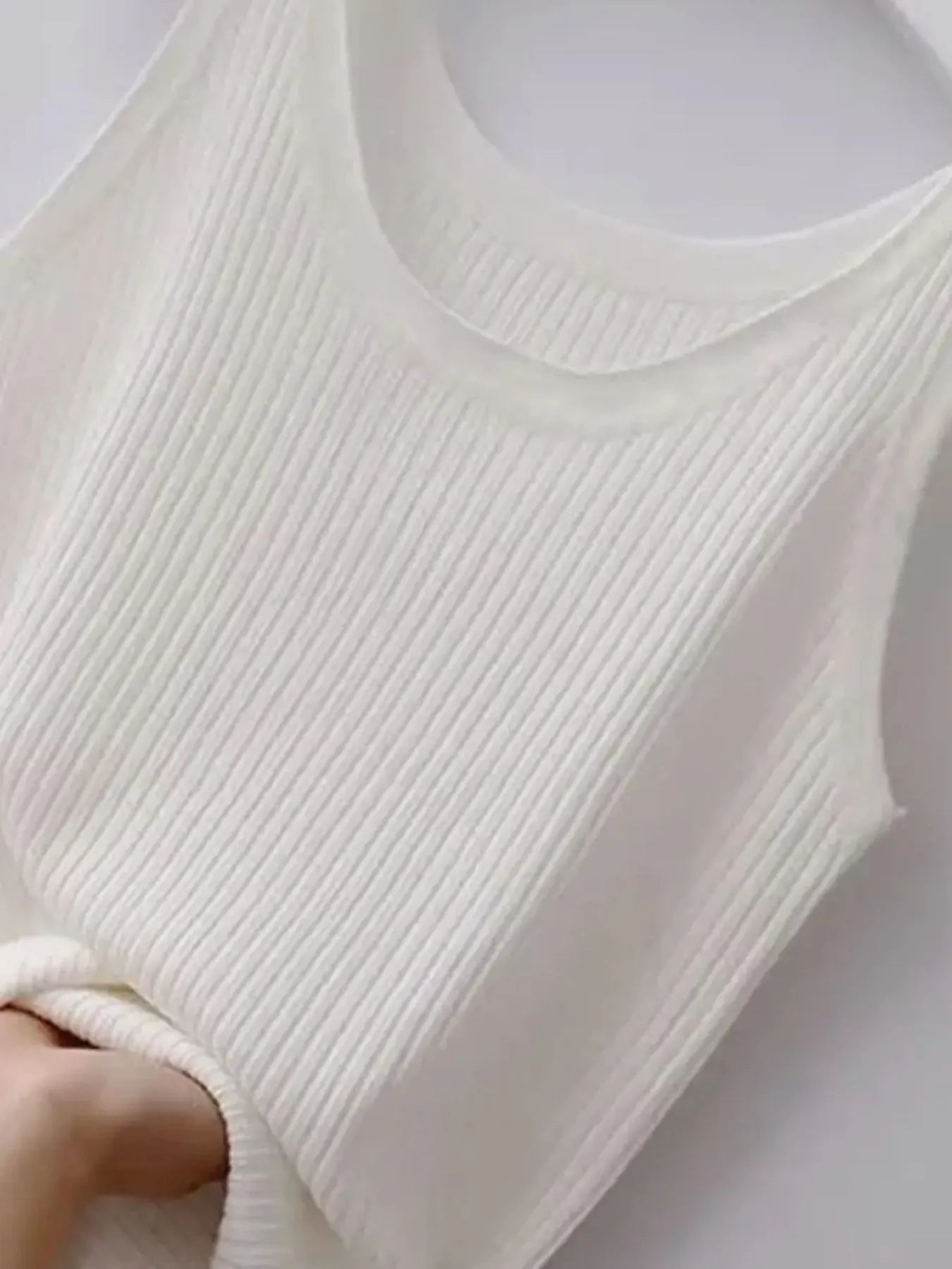 Plus Size Ribbed Knit Scoop Neck Tank Top - Tigbul's Variety Fashion Shop