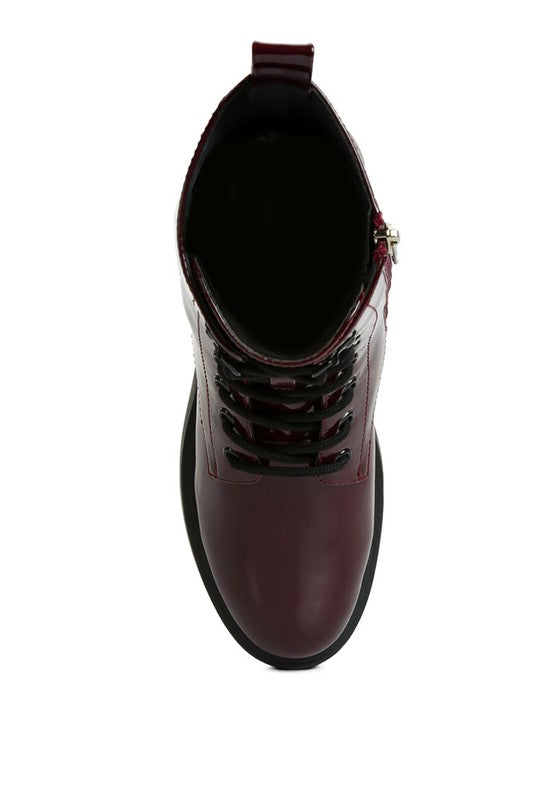 Molsh Faux Leather Ankle Biker Boots - Tigbul's Variety Fashion Shop