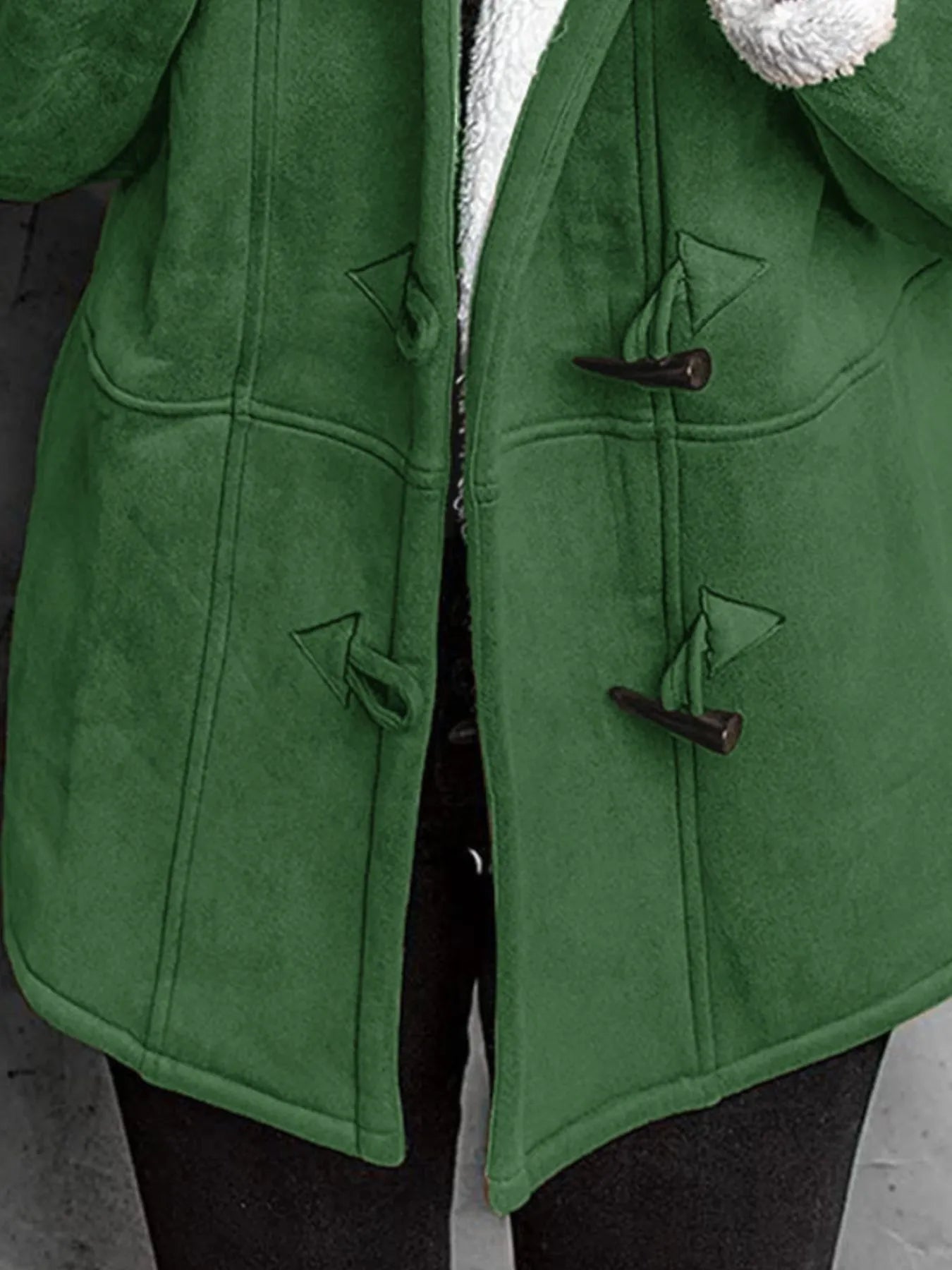 Full Size Cozy Sherpa Lined Toggle Coat with Hood Plus Size - Tigbul's Variety Fashion Shop