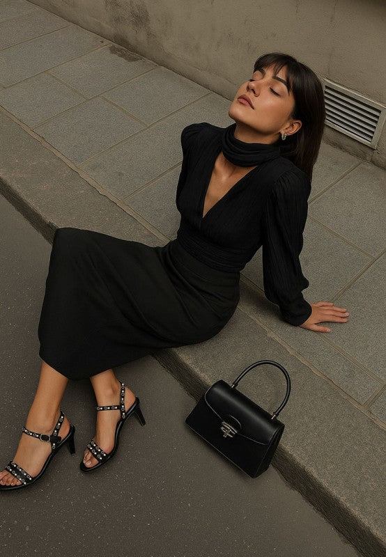 Morosa Studded Real Leather Kitten Heel Sandals - Tigbul's Variety Fashion Shop