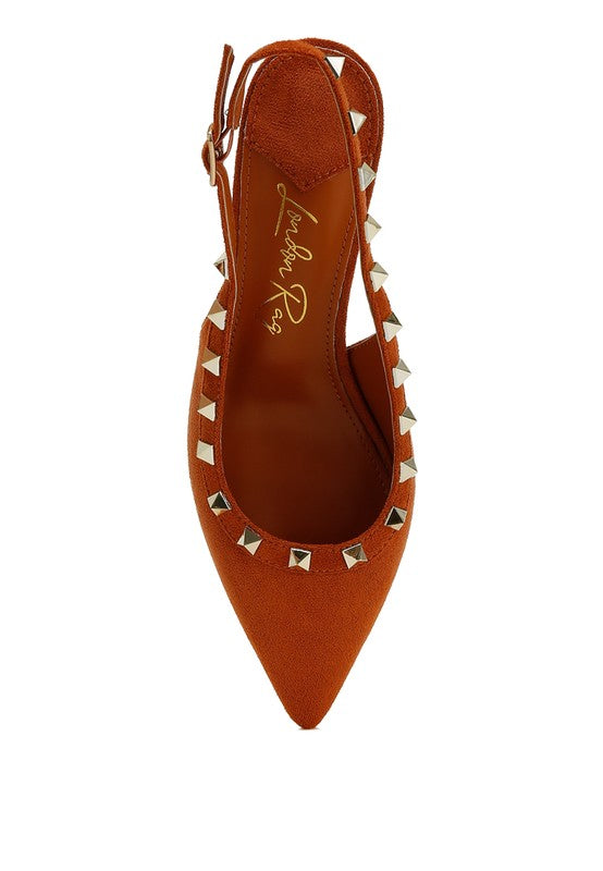 Ameya Stud Emebllished Microfiber Sandals - Tigbul's Variety Fashion Shop
