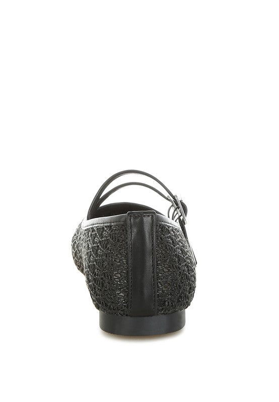 Warena Pin Buckle Strapped Ballerinas - Tigbul's Variety Fashion Shop