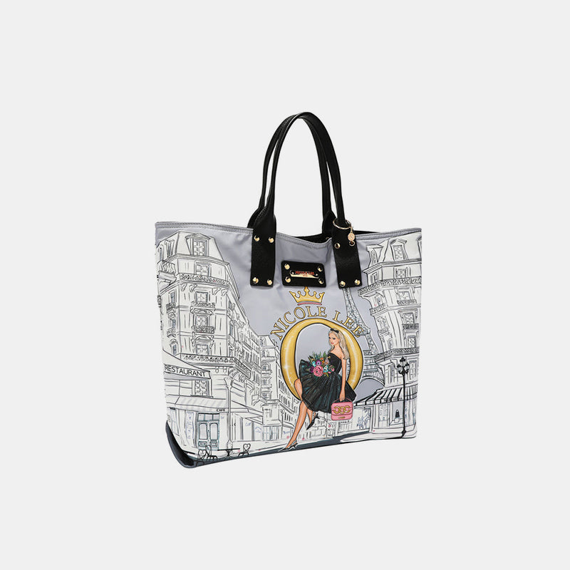 Nicole Lee USA Reversible Tote Bag / Handbag - Tigbul's Variety Fashion Shop