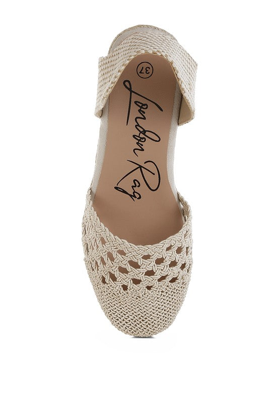 Sea Breeze Woven Lace-Up Espadrille Wedges - Tigbul's Variety Fashion Shop