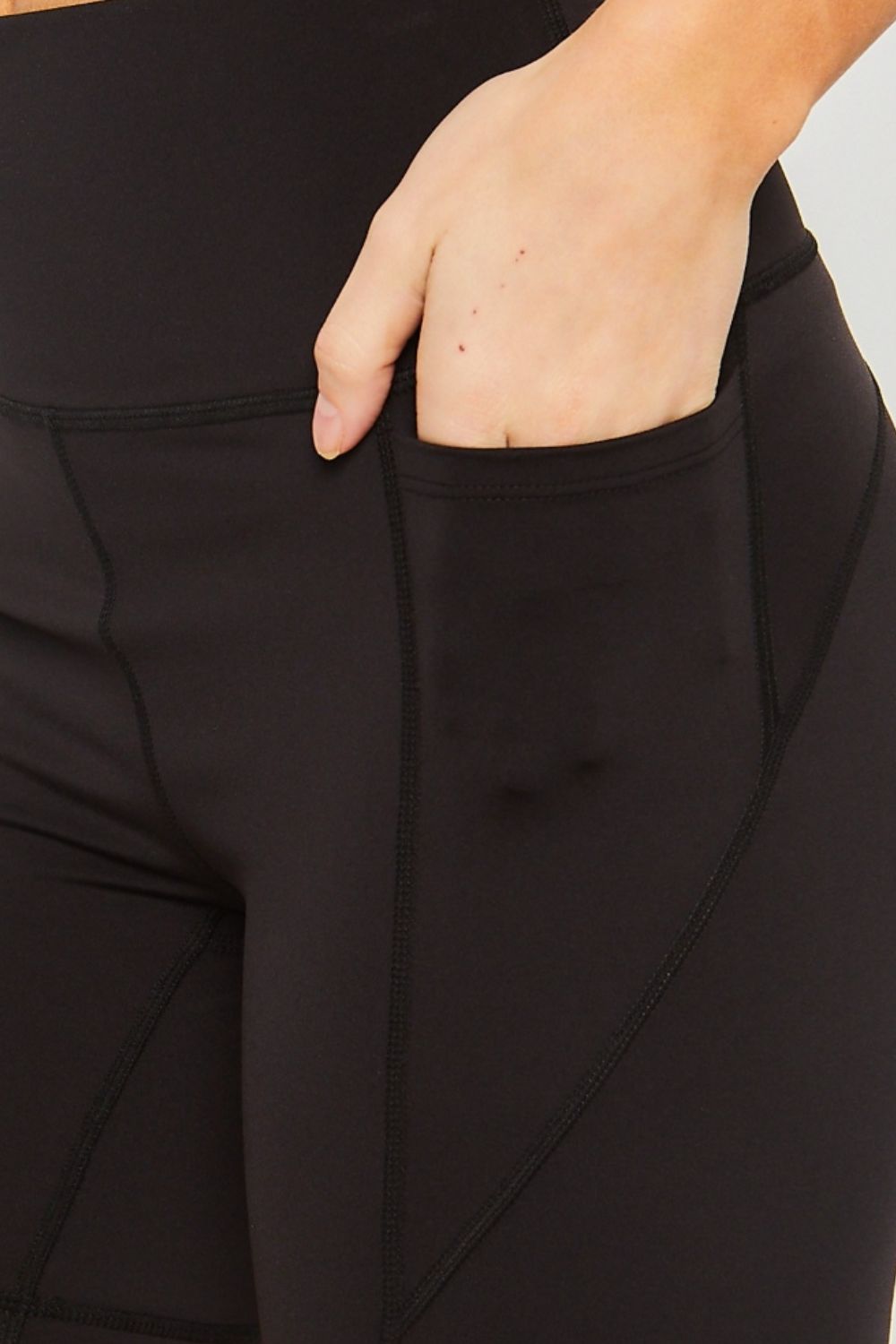 Love Tree High Waist Seam Detail Active Shorts - Tigbul's Variety Fashion Shop