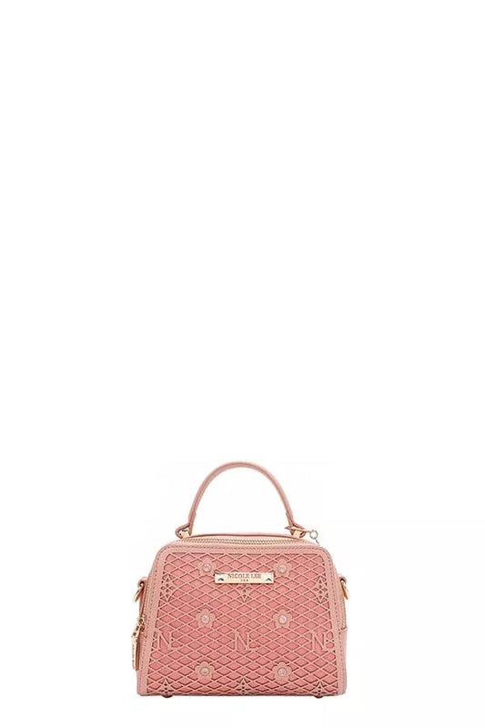 Nicole Lee USA Vegan Geometric Pattern Structured Handbag - Tigbul's Variety Fashion Shop