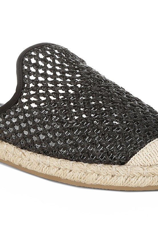 Nongai Raffia Espadrilles Mules - Tigbul's Variety Fashion Shop