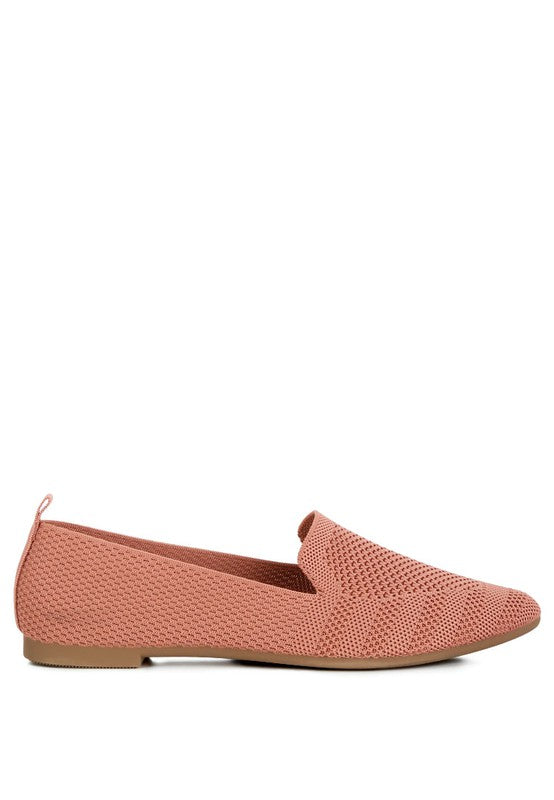 Akili Knit Textile Solid Flats - Tigbul's Variety Fashion Shop