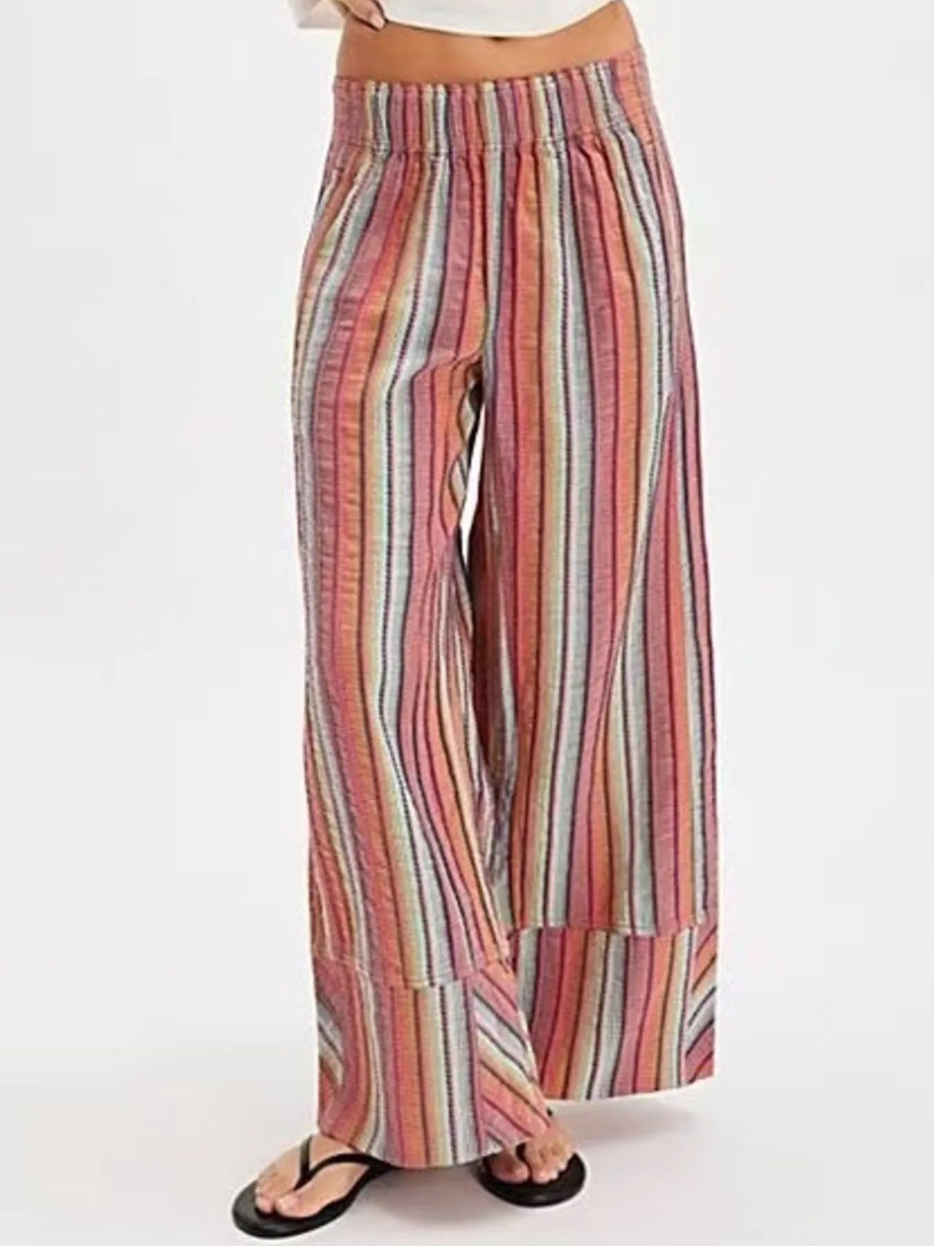 Striped Wide Leg Pants - Tigbul's Variety Fashion Shop