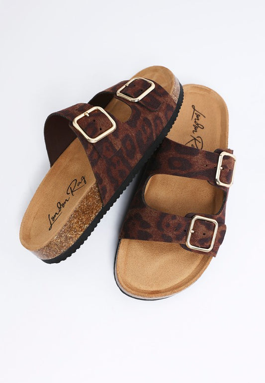 Women's Double Strap Slide On Summer Sandals London Rag | Tigbuls