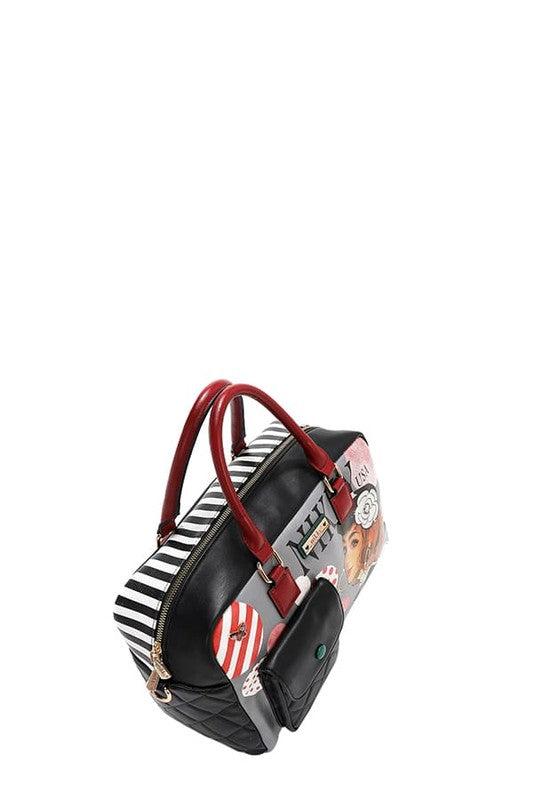 Nicole Lee USA Eco-Leather Boston Bag - Tigbul's Variety Fashion Shop