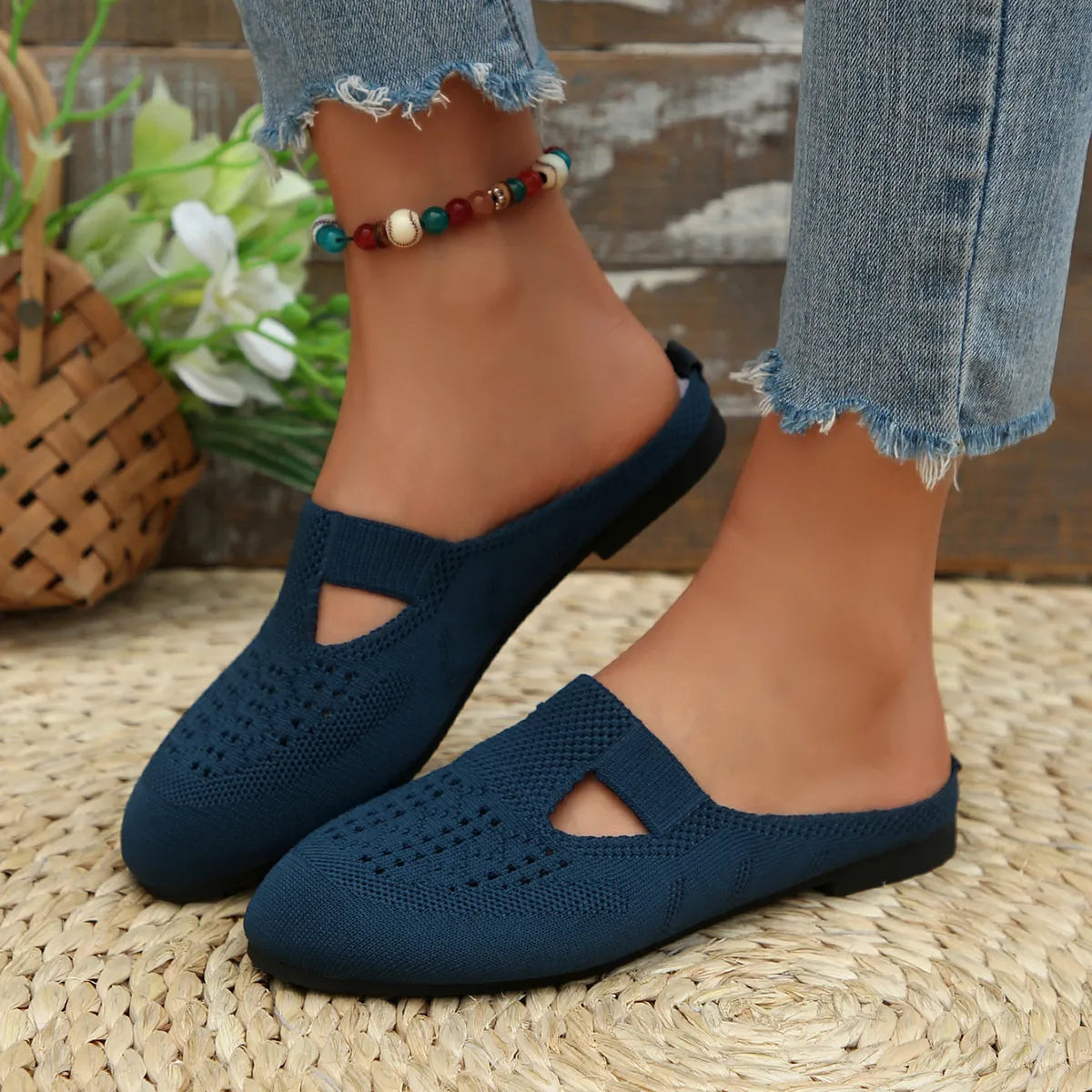 Round Toe Flat Slip-Ons - Tigbul's Variety Fashion Shop