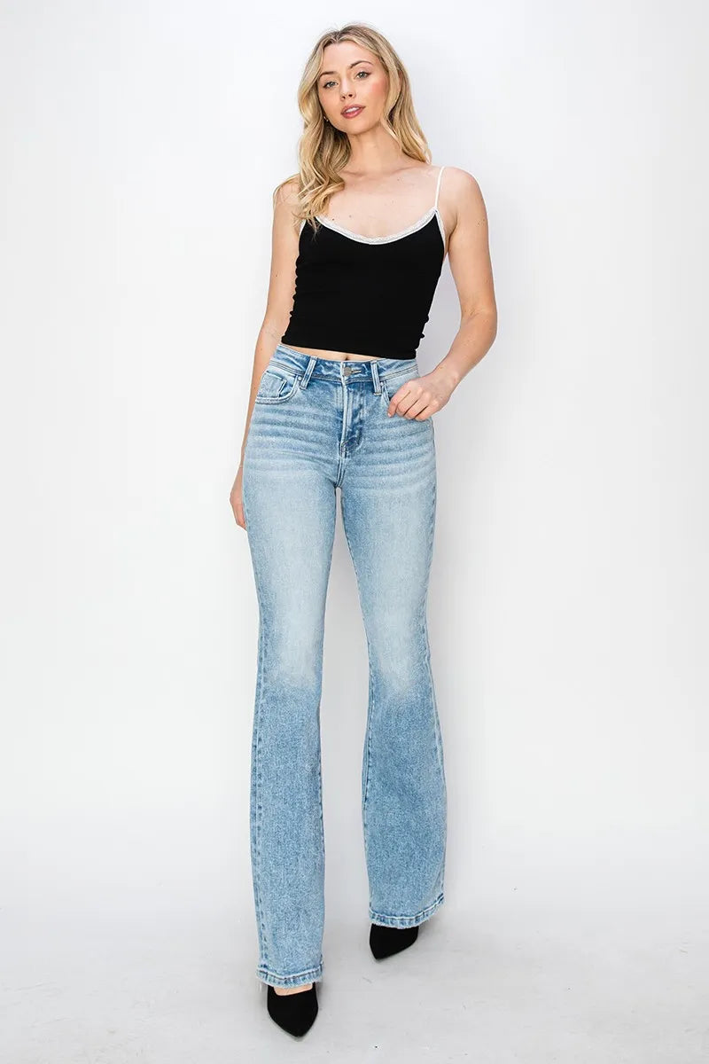 RISEN High Rise Bootcut Jeans - Tigbul's Variety Fashion Shop