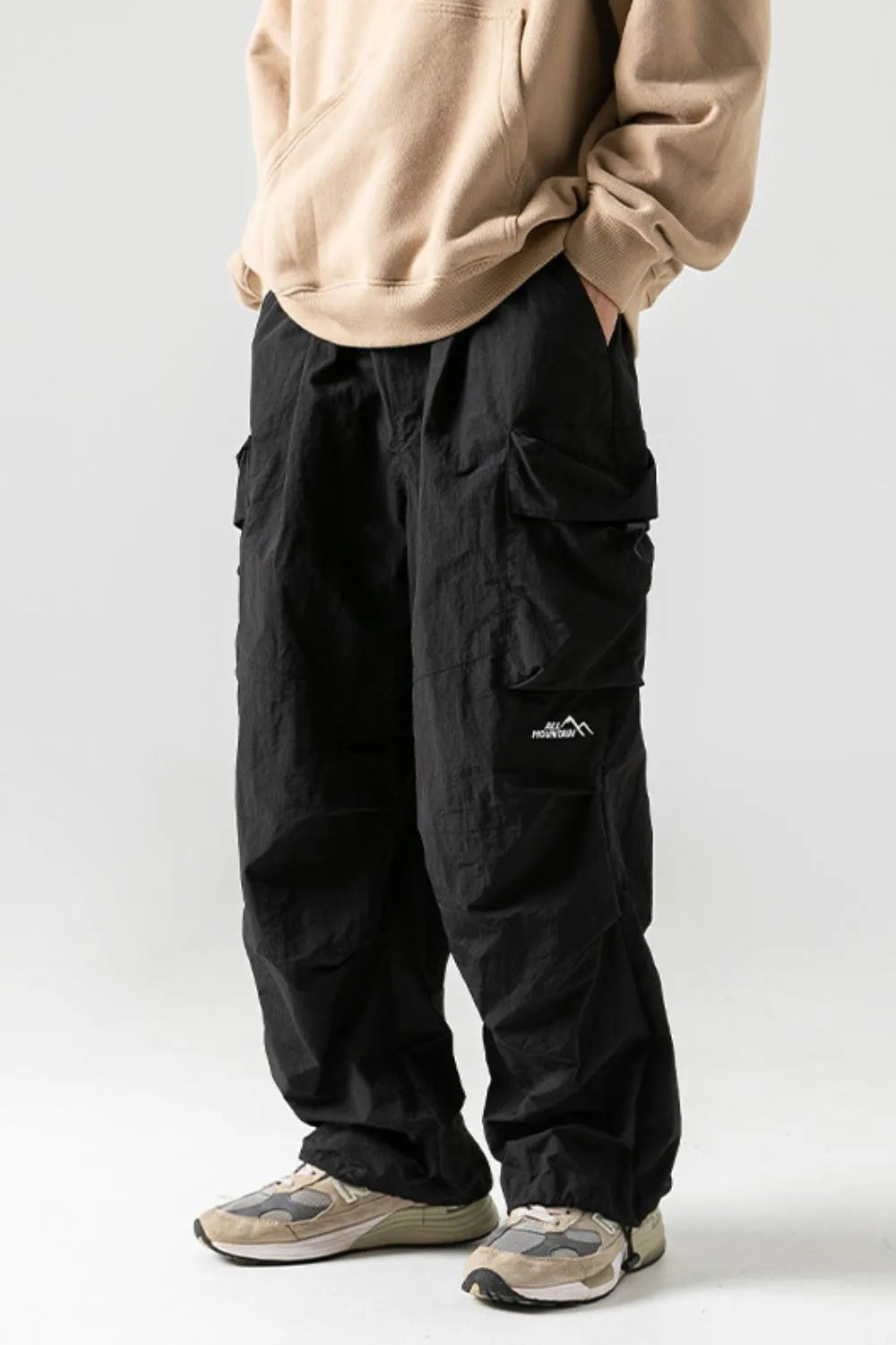 Men's Plus Size Elastic Waist Pants with Pockets - Tigbul's Variety Fashion Shop