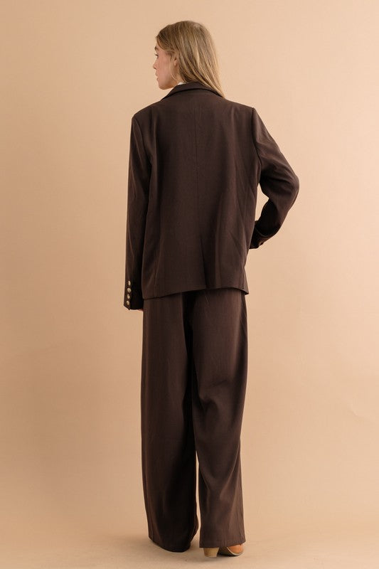 DOUBLE BUTTON BLAZER JACKET - Tigbul's Variety Fashion Shop