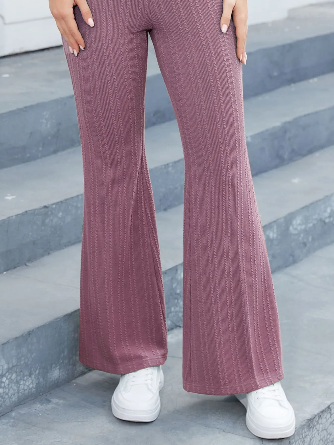 High-Waisted Flare Pants - Tigbul's Variety Fashion Shop