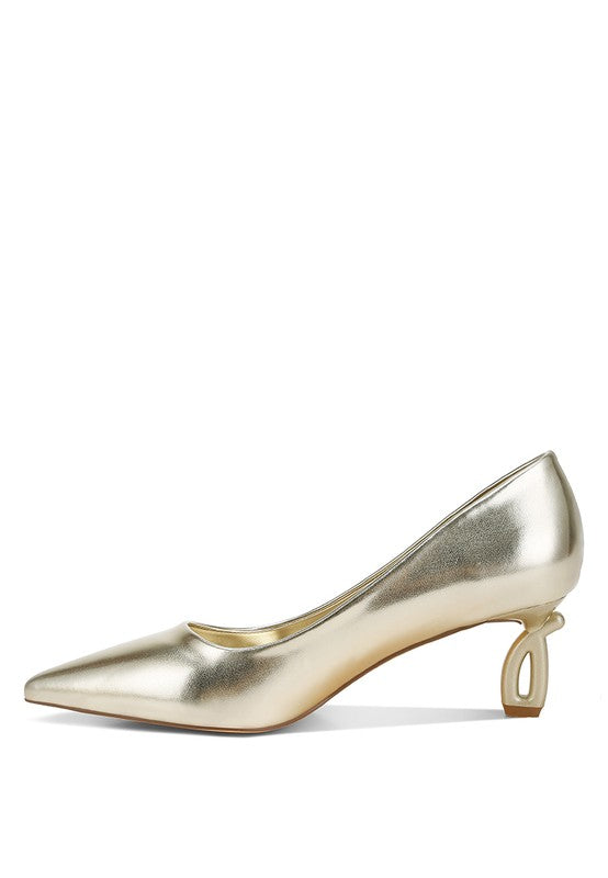 Tagetes Metallic Fantasy Heel Pumps - Tigbul's Variety Fashion Shop