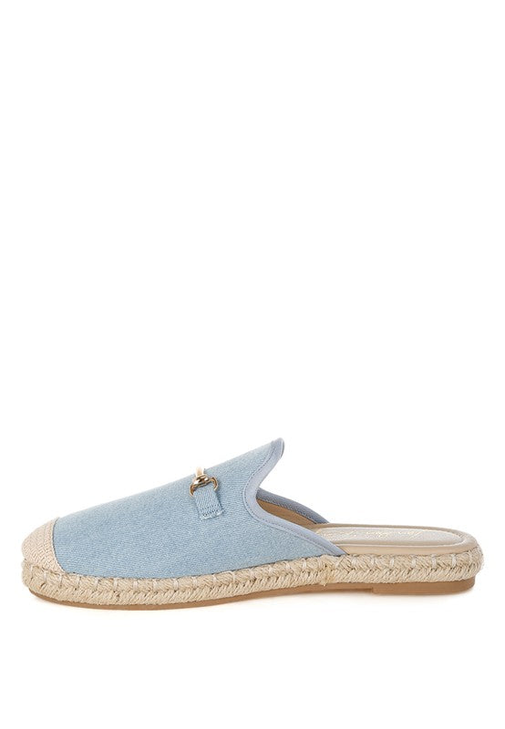 Midori Denim Slip-On Mules - Tigbul's Variety Fashion Shop