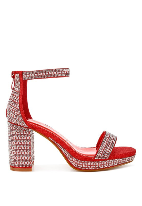 Mejuri Rhinestones And Pearl Embellished Sandals - Tigbul's Variety Fashion Shop