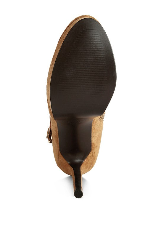 BEAUX High Platform Stiletto Ankle Boots - Tigbul's Variety Fashion Shop