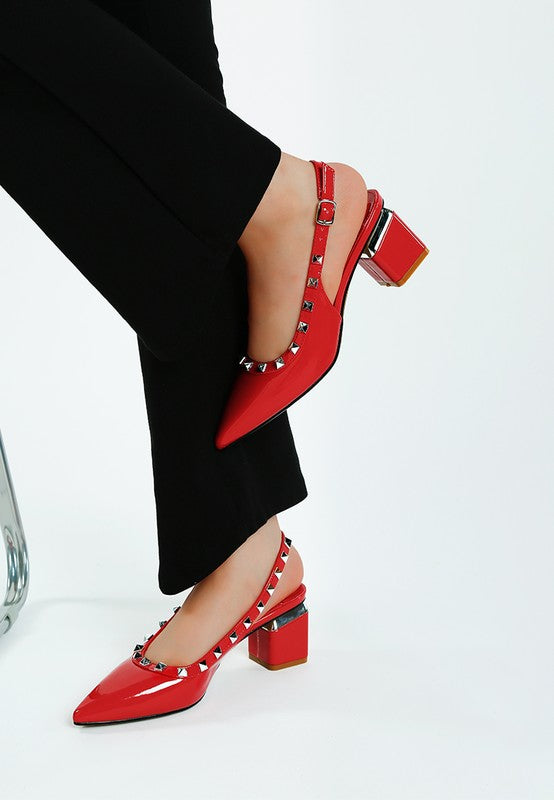 Hiral Stud Embellished Slingback Sandals - Tigbul's Variety Fashion Shop