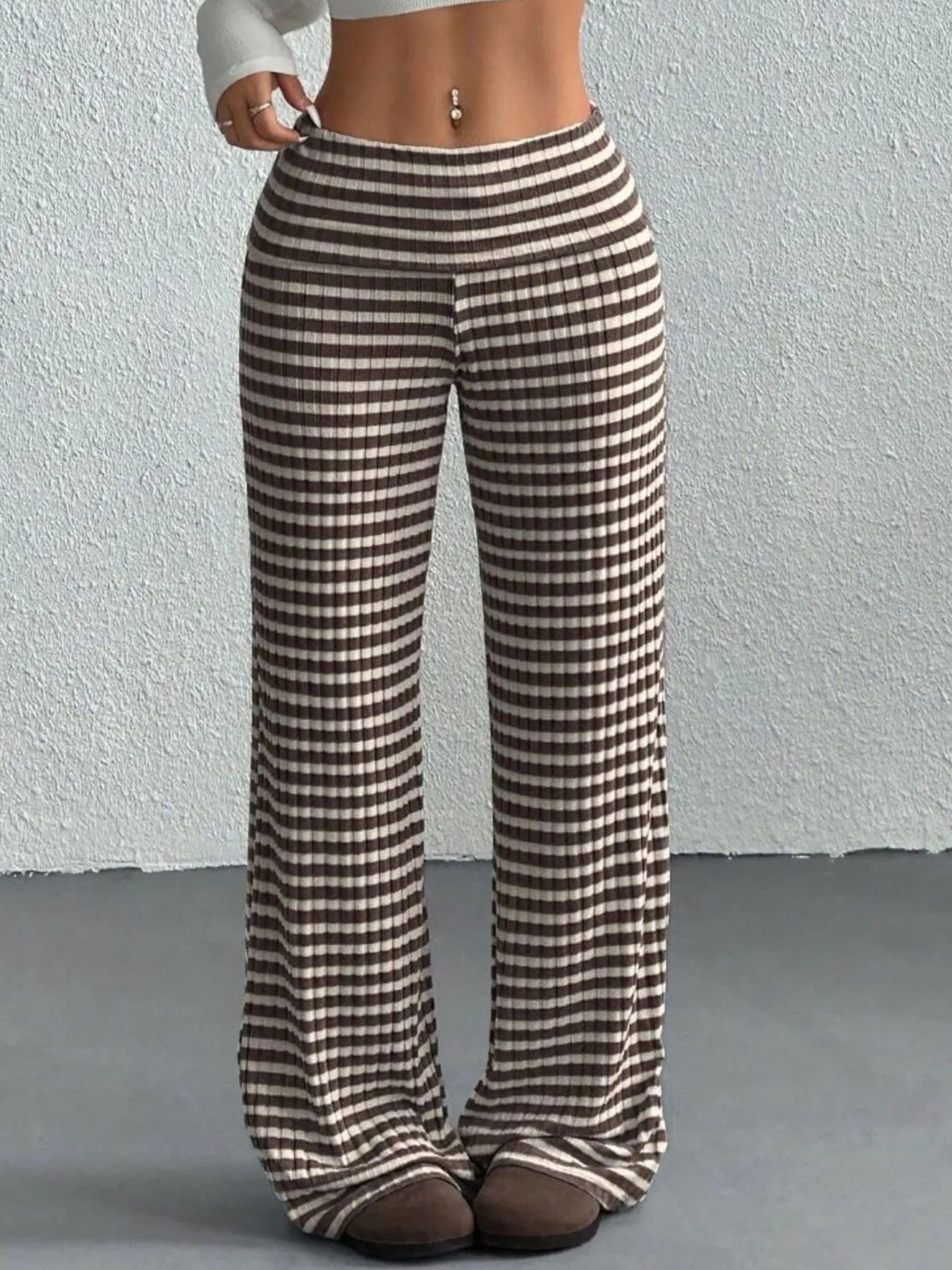 Striped Wide Leg Pants - Tigbul's Variety Fashion Shop