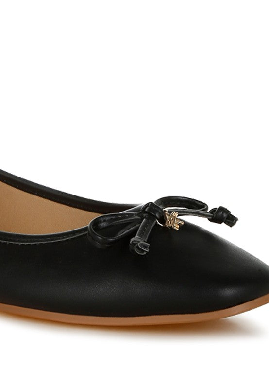 Enchanted Faux Leather Casual Ballerinas - Tigbul's Variety Fashion Shop