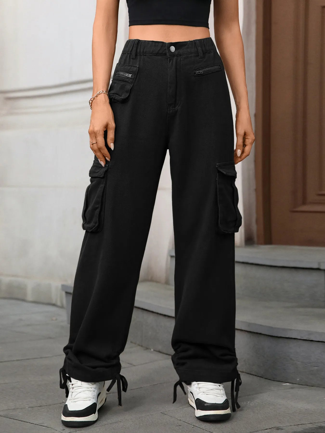 Wide Leg Cargo Jeans - Tigbul's Variety Fashion Shop