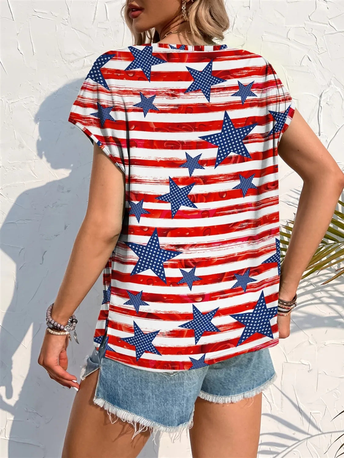 Printed Round Neck Short Sleeve T-Shirt - Tigbul's Variety Fashion Shop