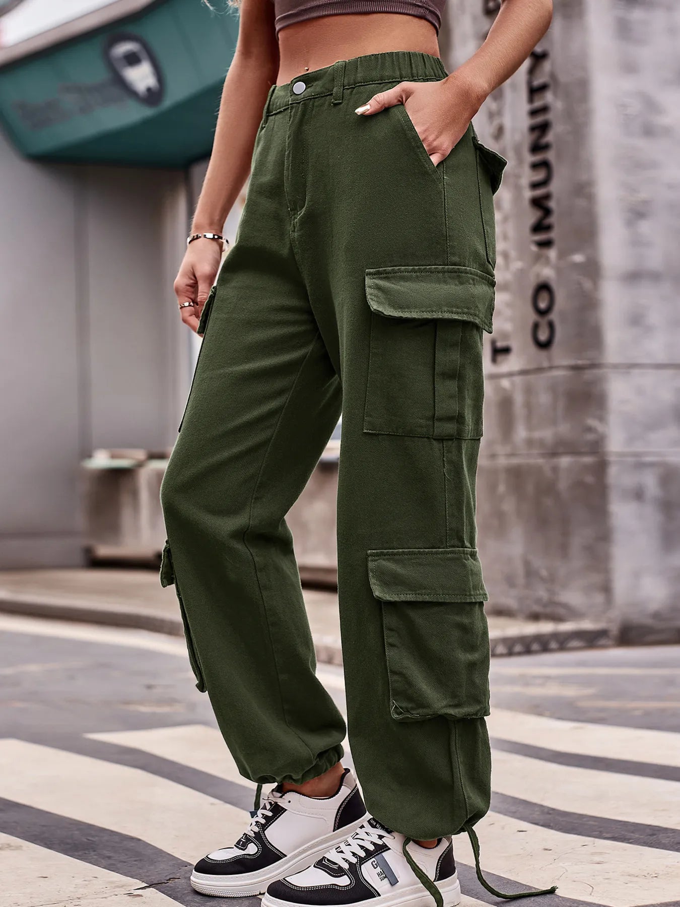 Casual Wide Leg Cargo Jeans - Tigbul's Variety Fashion Shop
