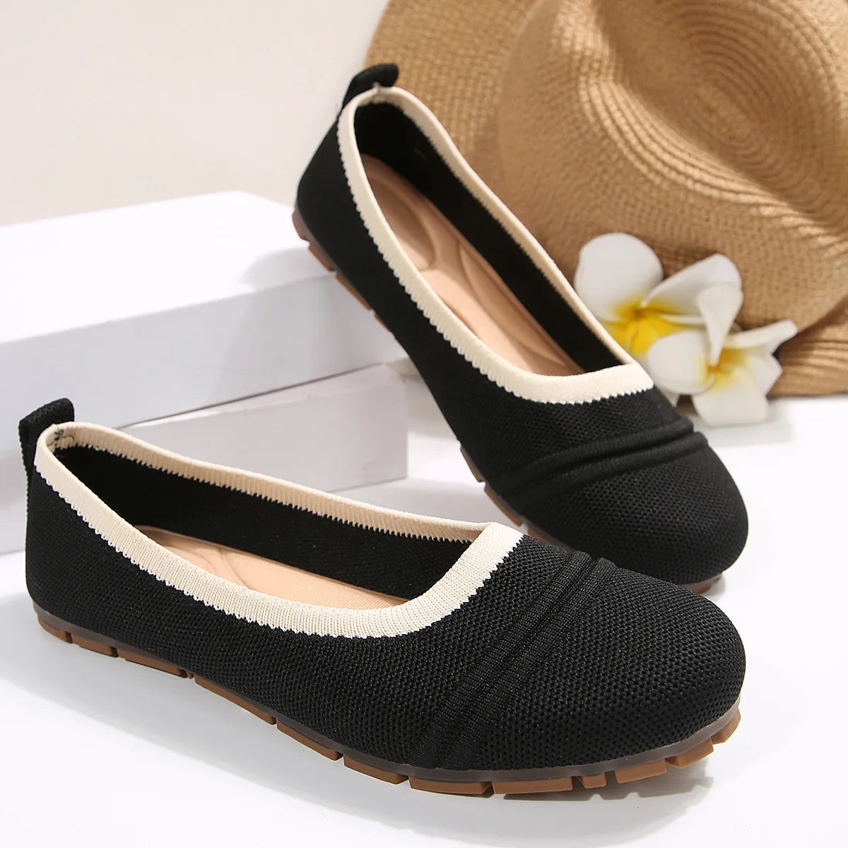 Round Toe Flat Slip-Ons - Tigbul's Variety Fashion Shop