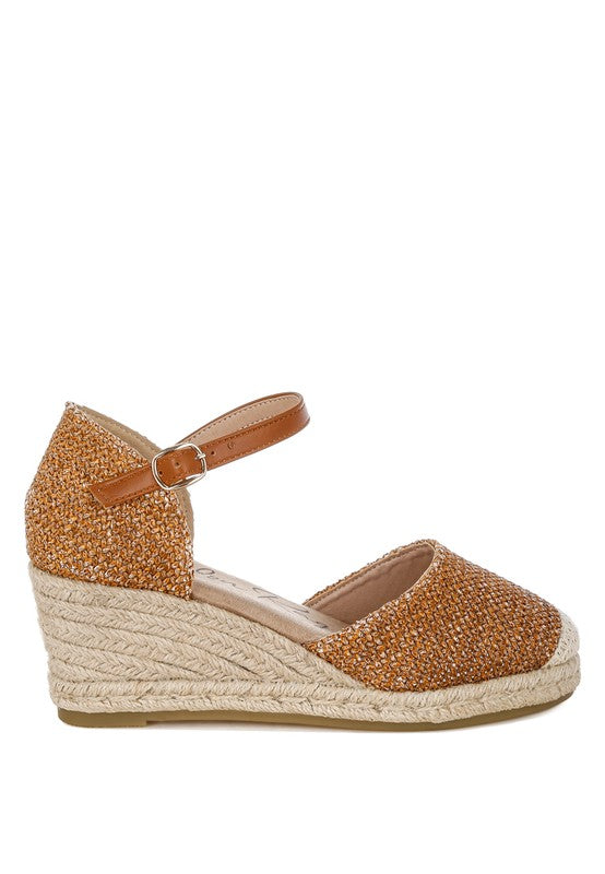 Kalista Raffia Woven Wedge Sandals - Tigbul's Variety Fashion Shop