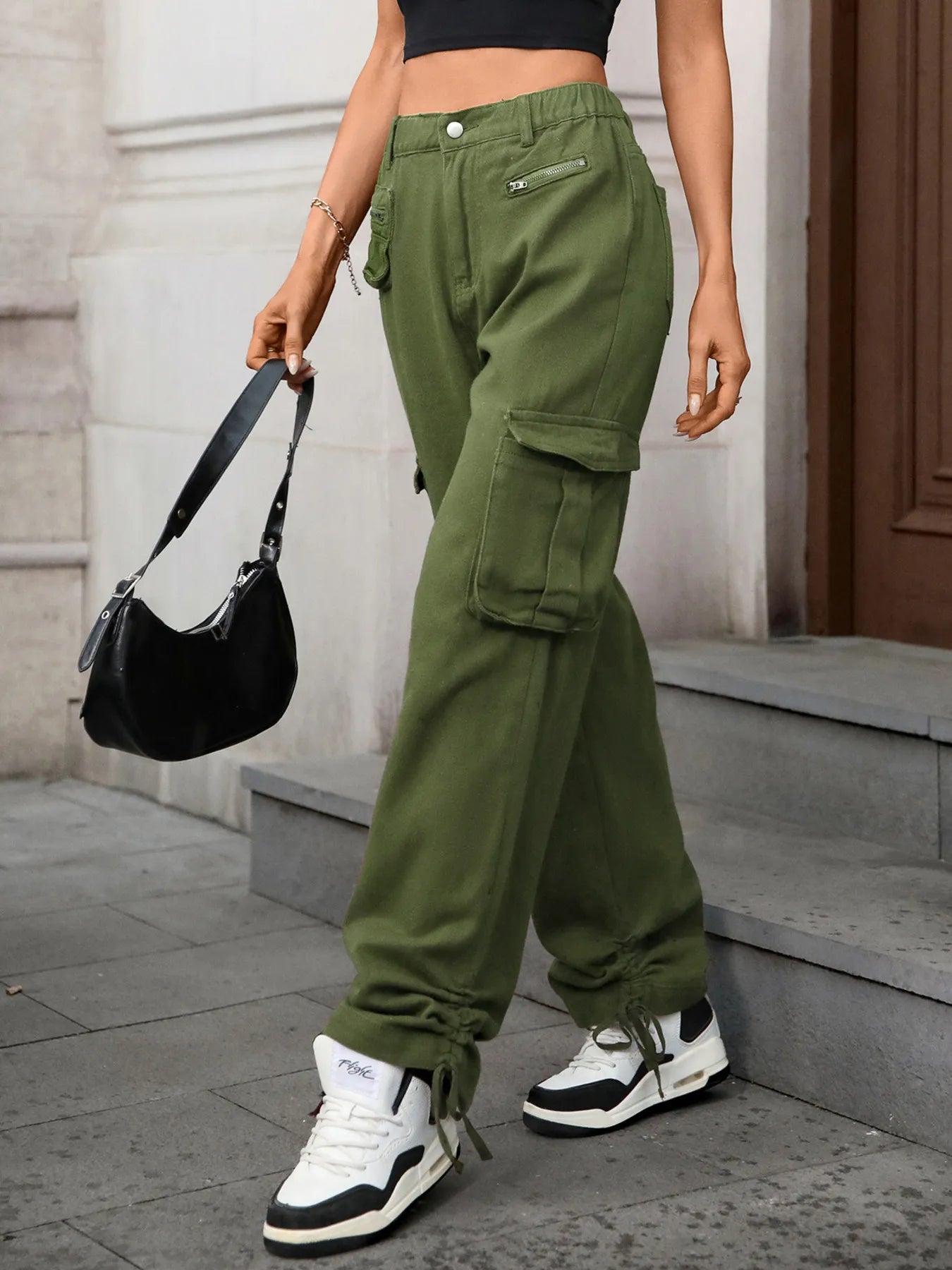 Wide Leg Cargo Jeans - Tigbul's Variety Fashion Shop