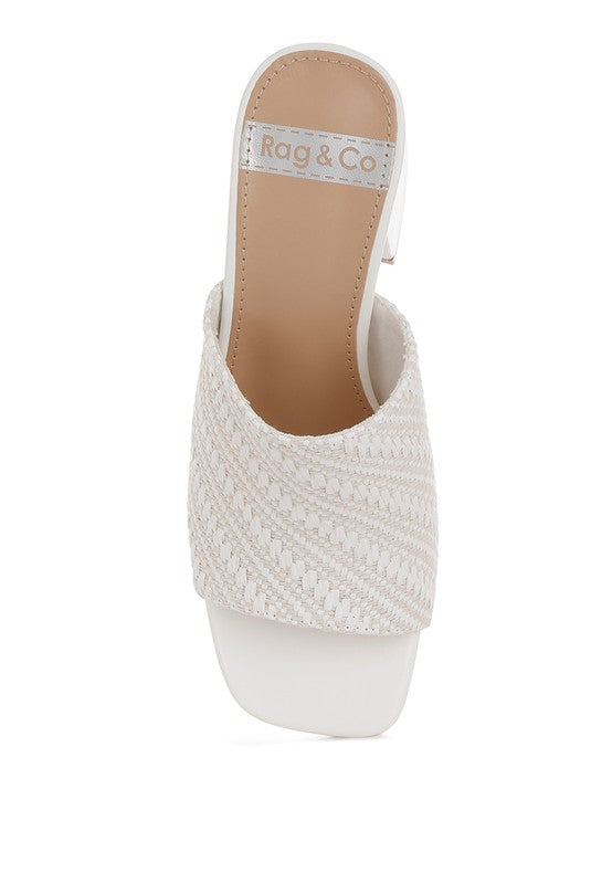 Morgana Woven Raffia Slip Ons - Tigbul's Variety Fashion Shop