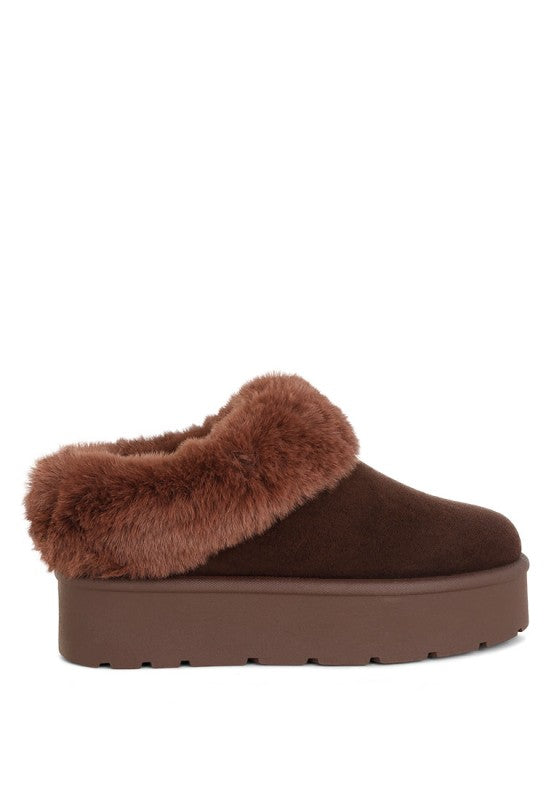 Aniso Faux Fur Slip On Snow Boots - Tigbul's Variety Fashion Shop