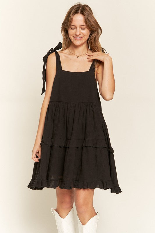 Square neck ruffle dress - Tigbul's Variety Fashion Shop