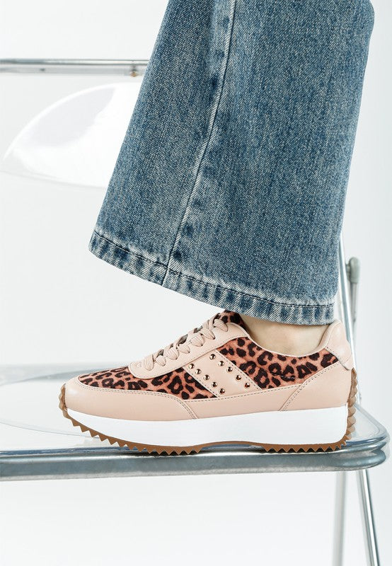 Lepark Real Leather Leopard Print Sneakers - Tigbul's Variety Fashion Shop