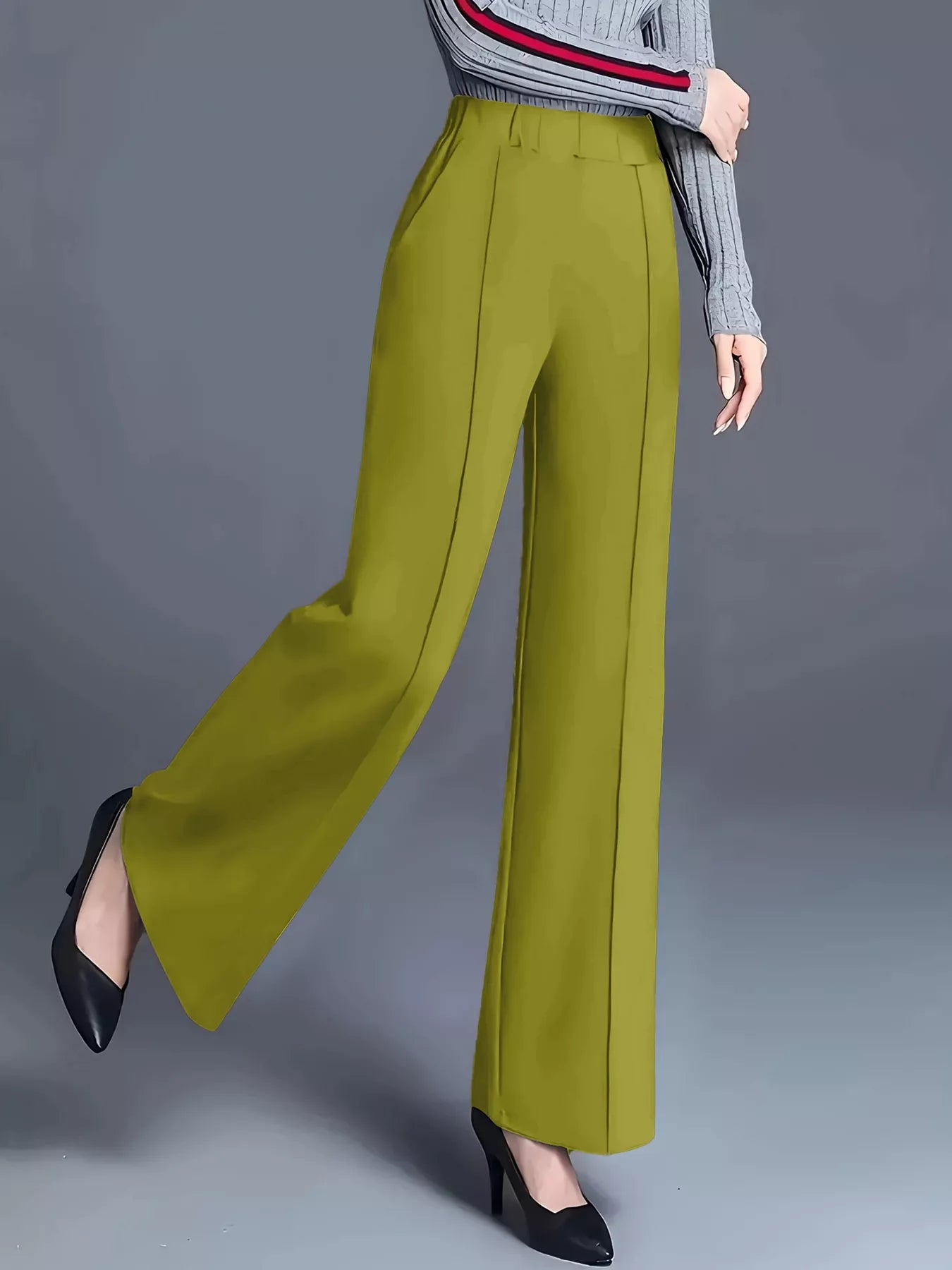 High-Waisted Wide Leg Pants - Tigbul's Variety Fashion Shop