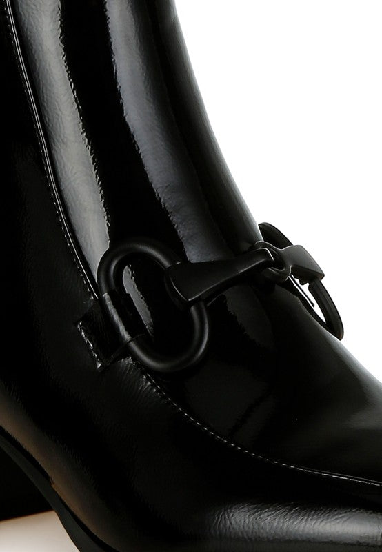 Algol Textured Block Heel Ankle Boots - Tigbul's Variety Fashion Shop