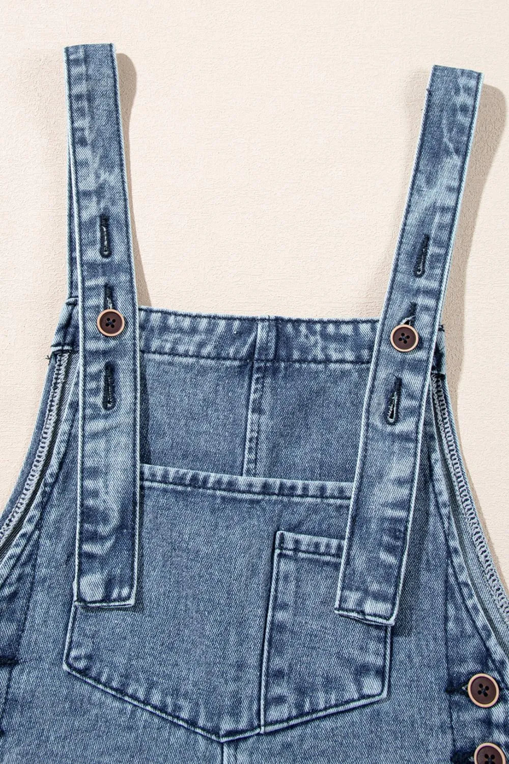 Distressed Bib Pocket Wide Leg Denim Overalls - Tigbul's Variety Fashion Shop