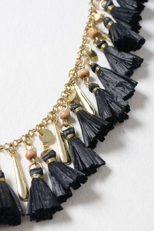 Solid Tassel Chain Fashion Necklace - Tigbul's Variety Fashion Shop