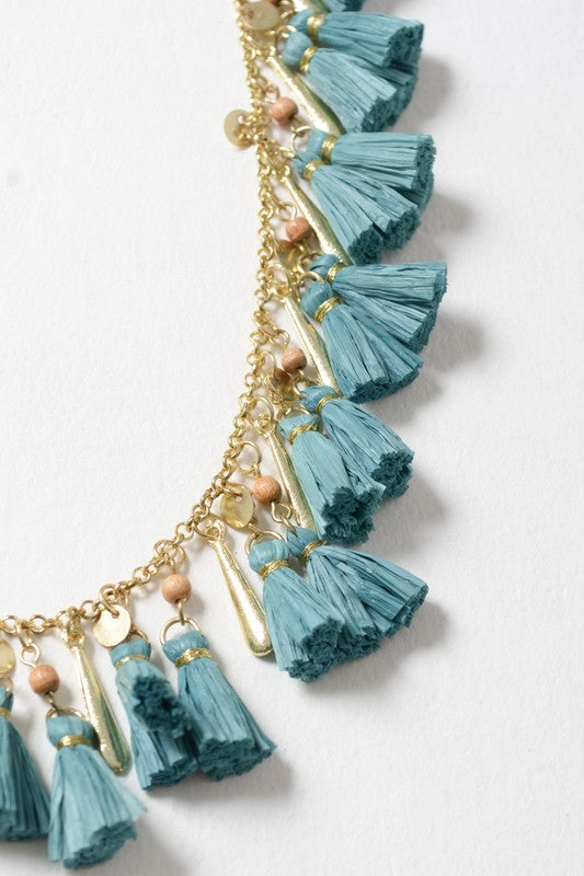 Solid Tassel Chain Fashion Necklace - Tigbul's Variety Fashion Shop