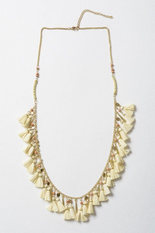 Solid Tassel Chain Fashion Necklace - Tigbul's Variety Fashion Shop