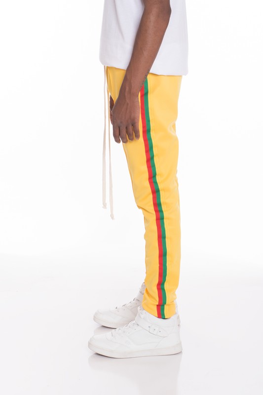 RASTA TAPED TRACK PANTS - Tigbul's Variety Fashion Shop